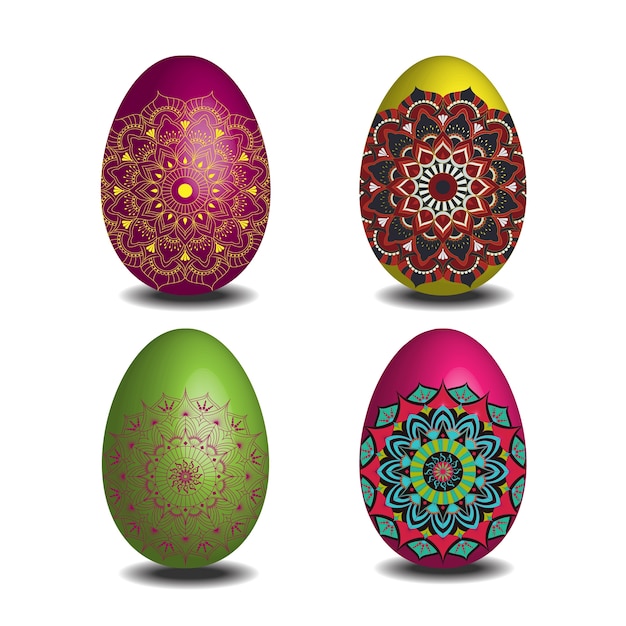 Download Mandala easter egg collection | Premium Vector