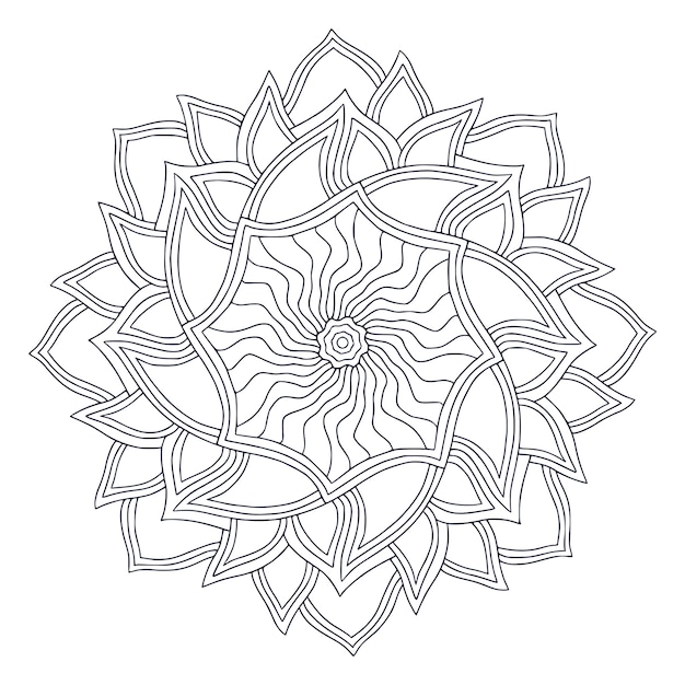 Premium Vector | Mandala element. coloring book page