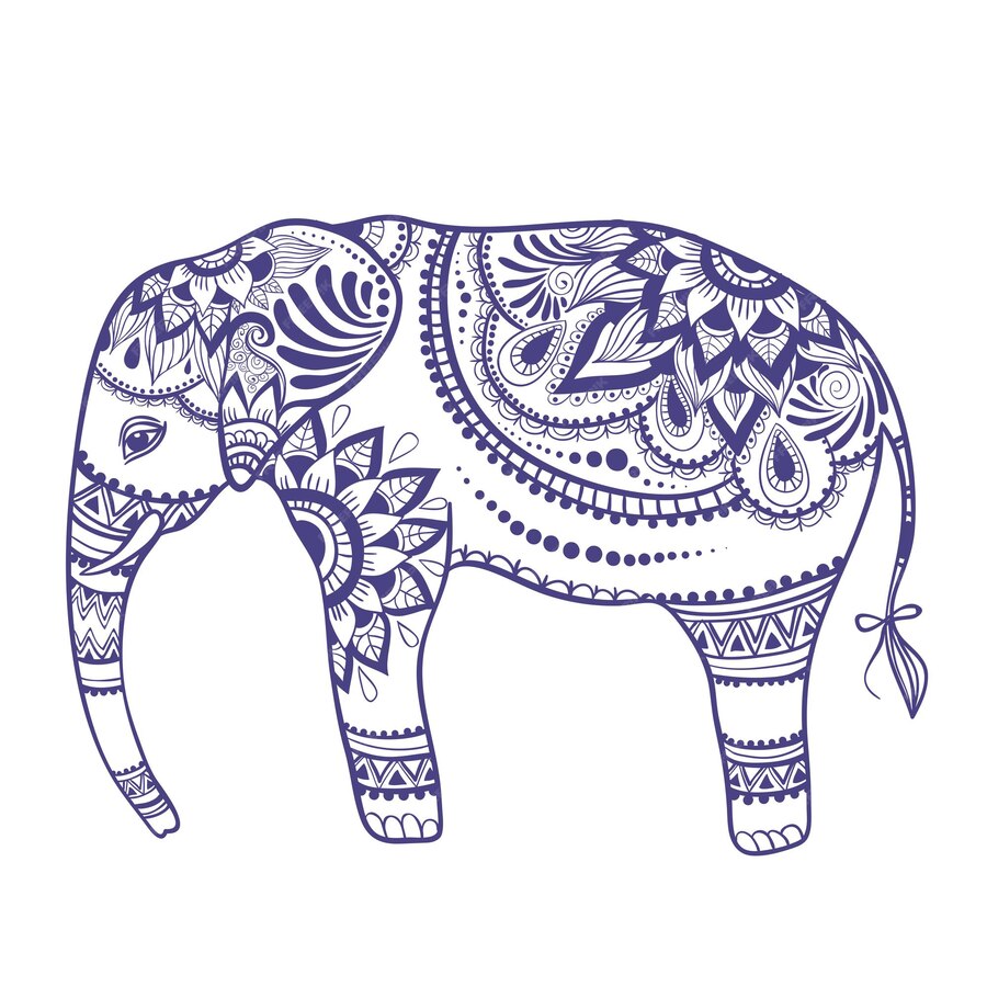 Premium Vector Mandala elephant vector illustration, hand drawing