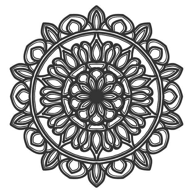 Mandala flower illustration design vector | Premium Vector