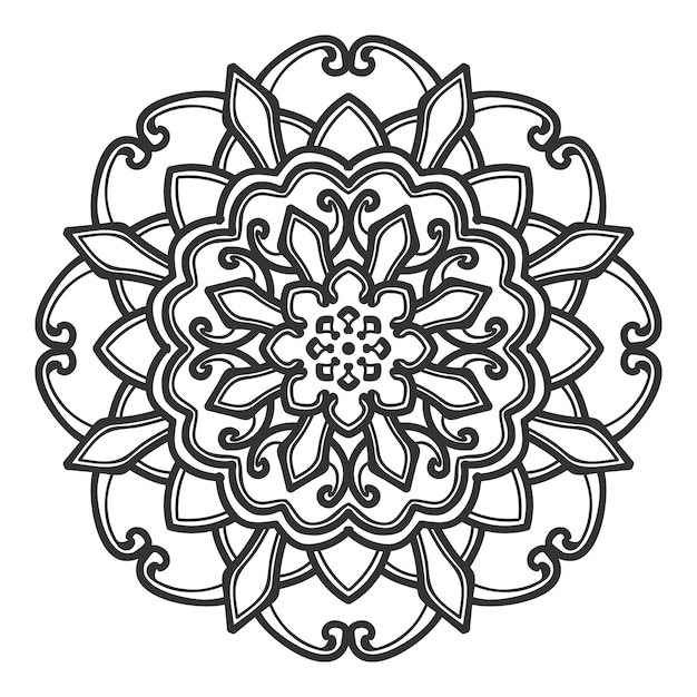 Download Mandala flower illustration design vector Vector | Premium ...