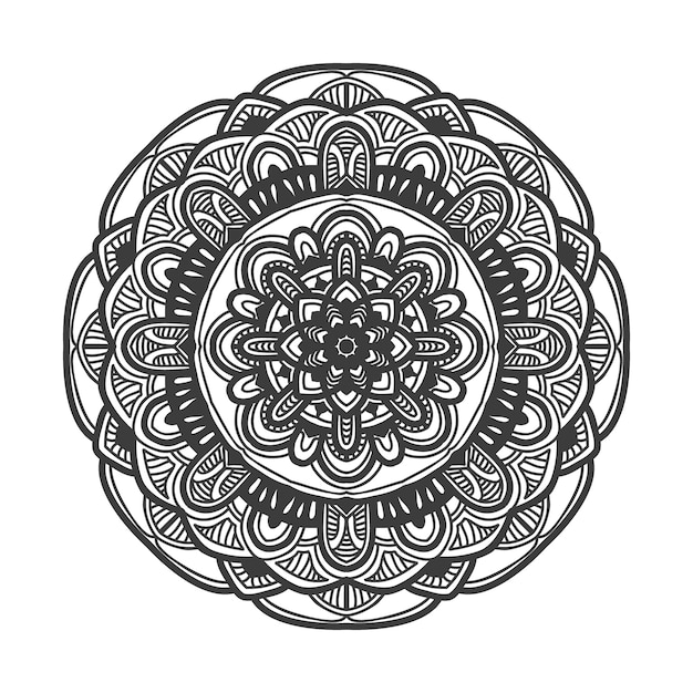 Download Mandala flower illustration vector design | Premium Vector