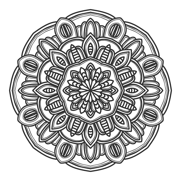 Download Mandala flower illustration vector design | Premium Vector