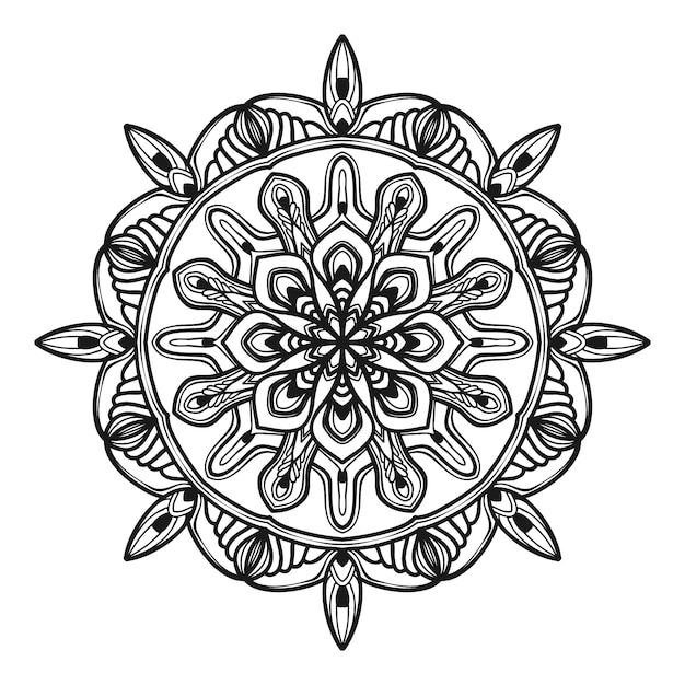 Download Mandala flower illustration | Premium Vector