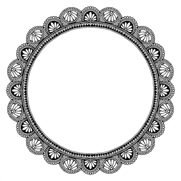 Download Mandala frame, oriental therapy | Premium Vector