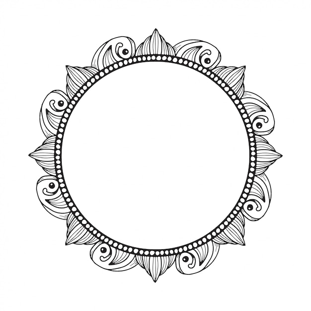 Premium Vector | Mandala frame