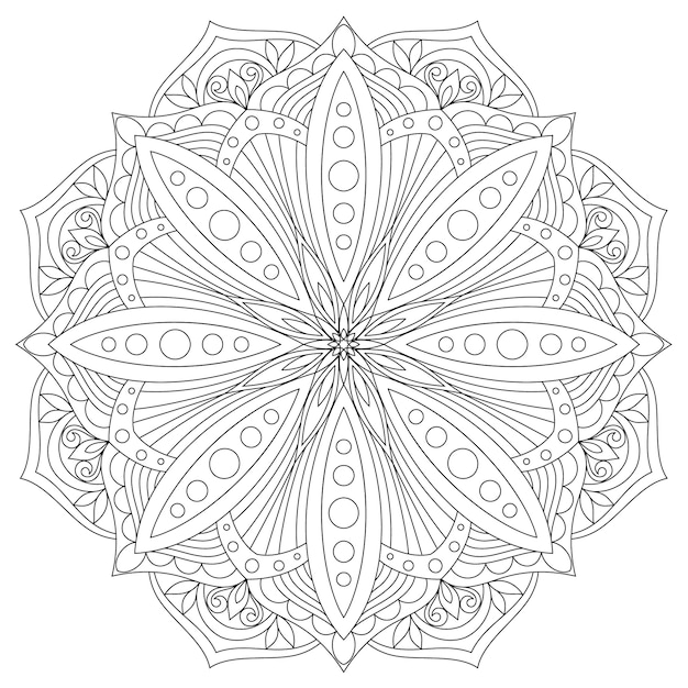 Download Mandala. hand drawn oriental decorative element. ethnic ...