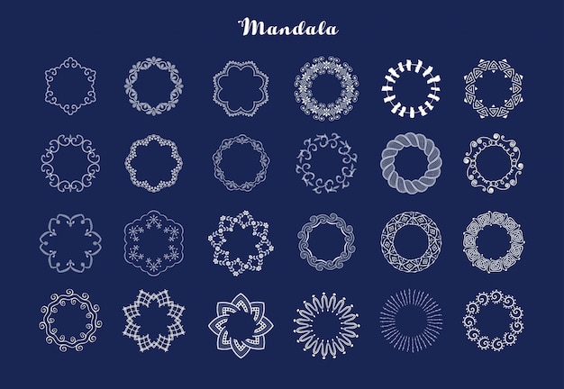 Download Premium Vector | Mandala lacing borders
