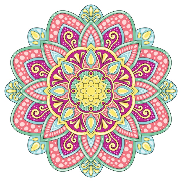 Premium Vector | Mandala pastel color for print or mural design