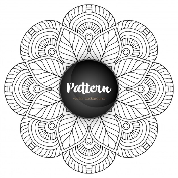 Download Mandala pattern stencil doodles sketch | Premium Vector