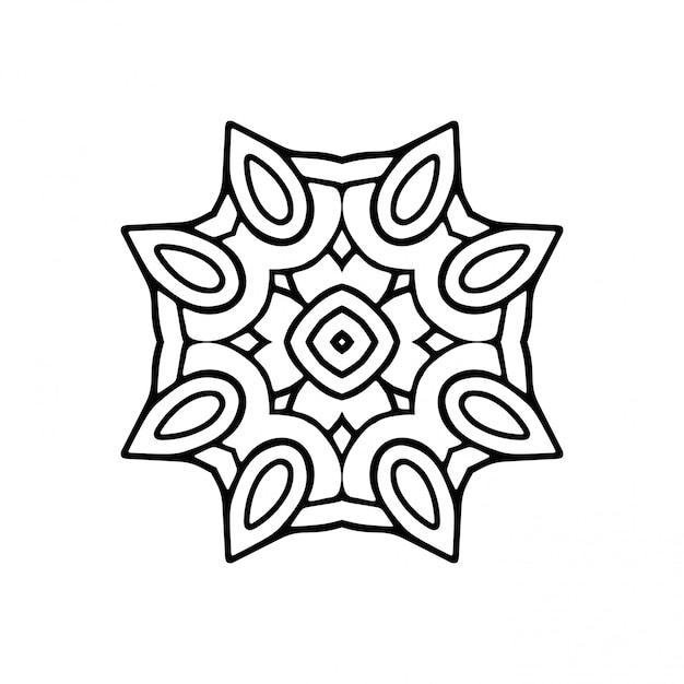 Download Mandala. simple line, decorative element for coloring ...