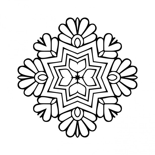 Download Premium Vector | Mandala. simple line, decorative element ...