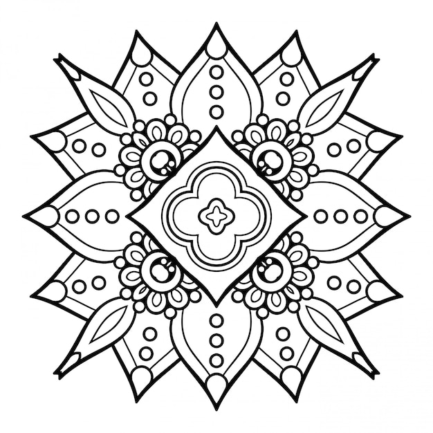 Premium Vector | Mandala. simple lineart, decorative element.