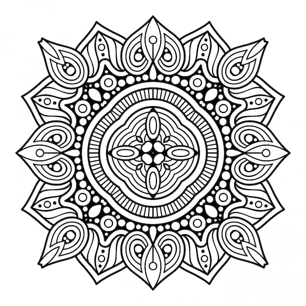 Premium Vector | Mandala. simple lineart, decorative element.