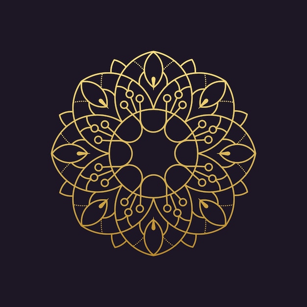 Mandala-vector logo/icon illustration Vector | Premium Download