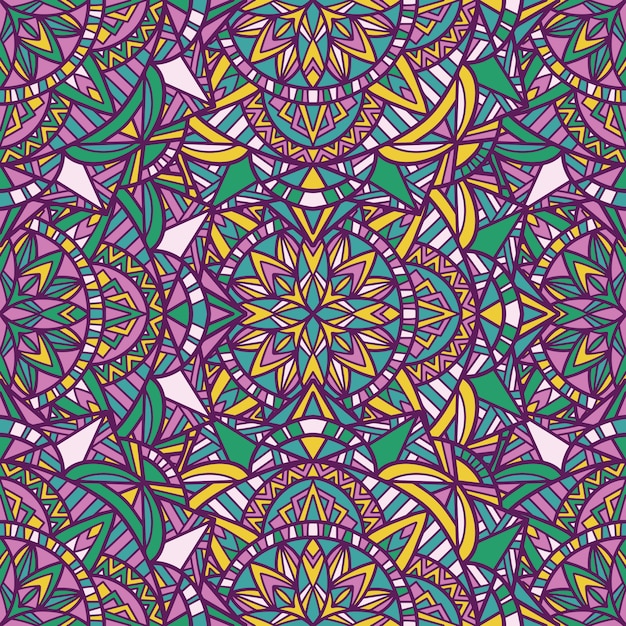 Download Mandala vector seamless pattern background | Premium Vector