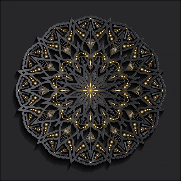 Download Premium Vector Mandala With 3d Effect