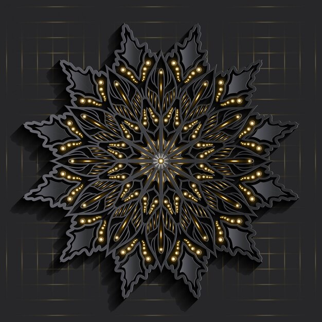 Download Premium Vector Mandala With 3d Effect