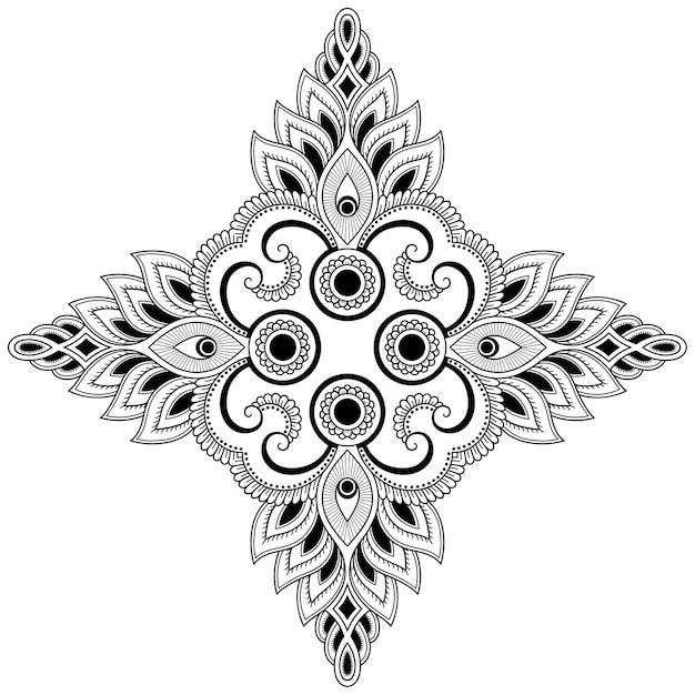 Download Premium Vector | Mandala with flower . decorative ornament ...