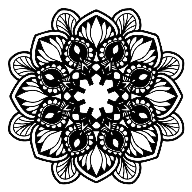 Download Mandalas coloring book, flower shape, oriental therapy ...