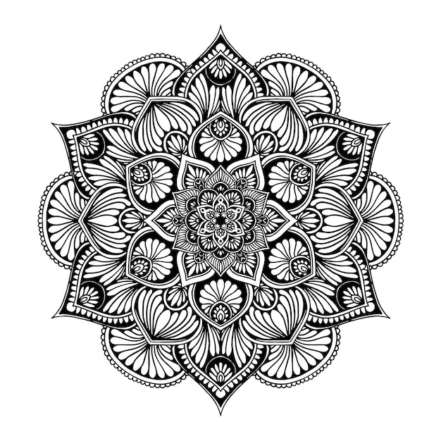 Download Premium Vector | Mandalas coloring book, oriental therapy, yoga logos vector.