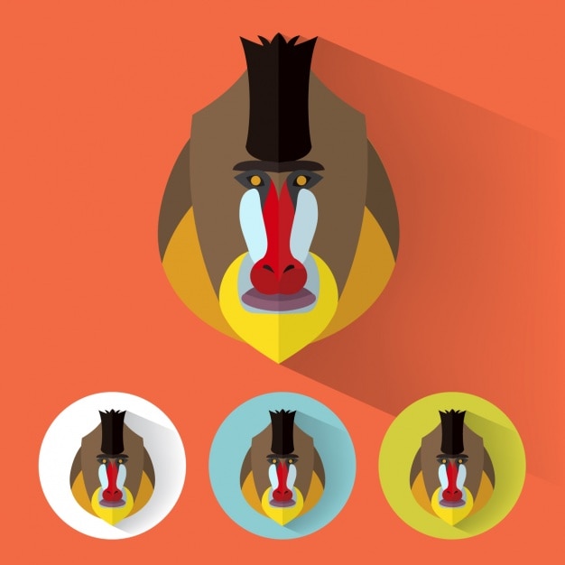 Free Vector Mandrill designs collection