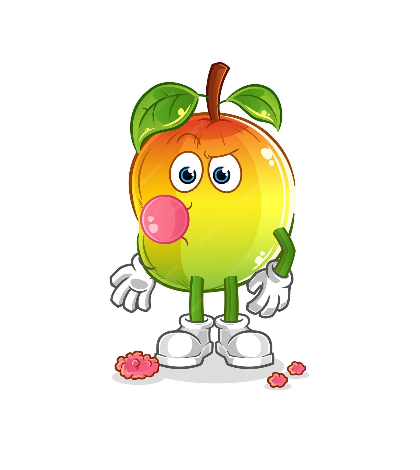 Premium Vector | Mango chewing gum vector. cartoon character