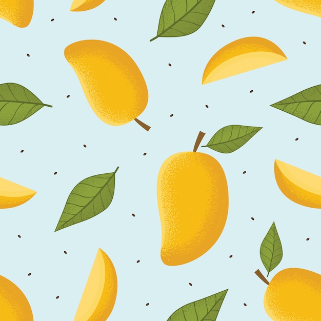 Mango seamless pattern Premium Vector