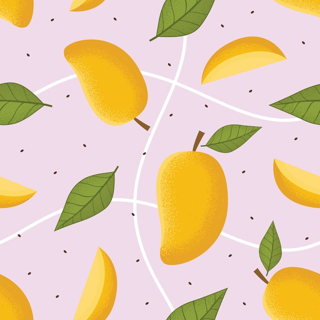 Premium Vector Mango Seamless Pattern