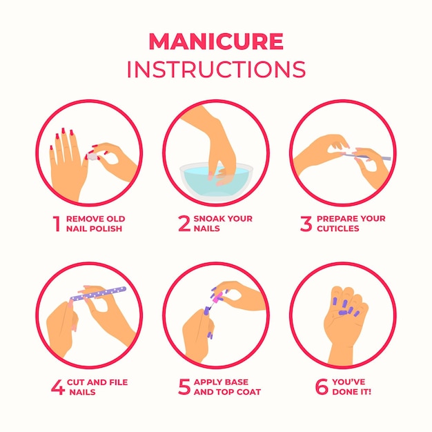 Free Vector | Manicure instructions