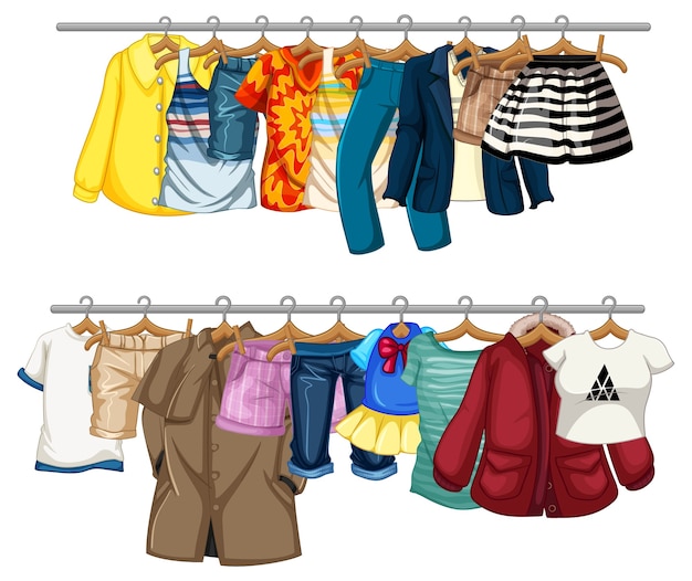 free-vector-many-clothes-hanging-on-a-line