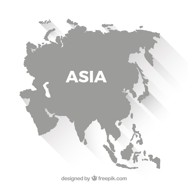 Free Vector Map Of Asia With Countries Single Color Map Vector Free Riset 2476