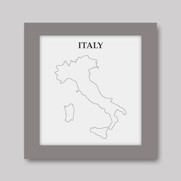 Premium Vector | Map of italy illustration continuous line art hand drawing