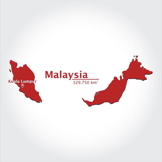 Premium Vector Map Of Malaysia