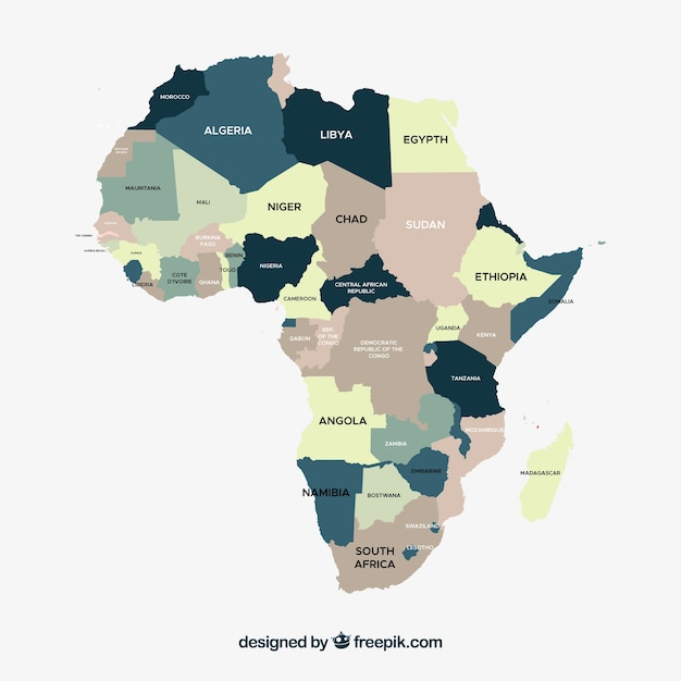 アフリカの地図 無料のベクター