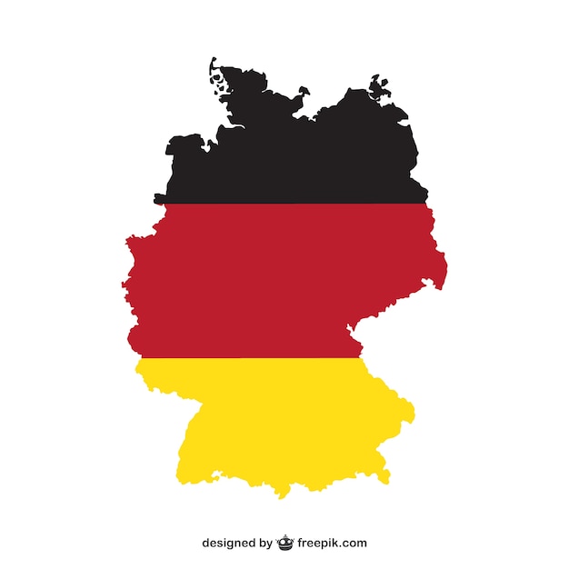 Map of Germany and national colors Vector | Free Download