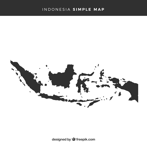 インドネシアの地図 無料のベクター