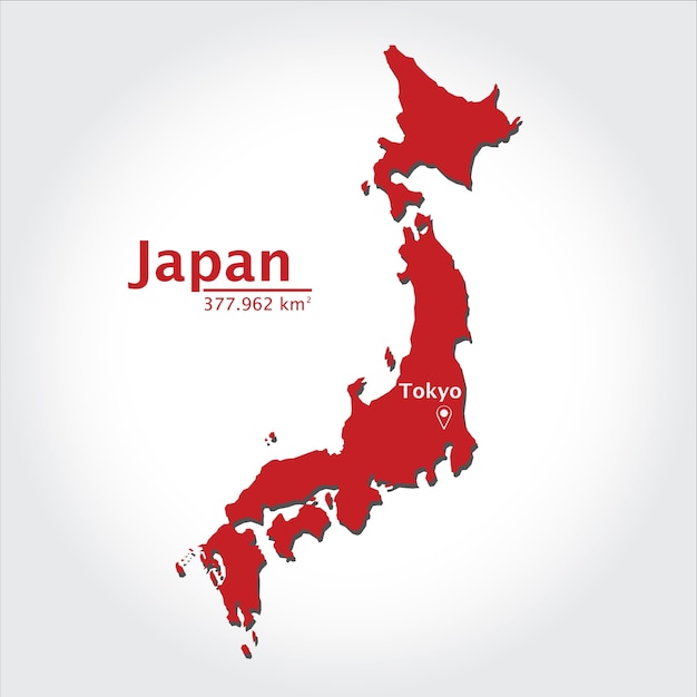 日本地図 プレミアムベクター