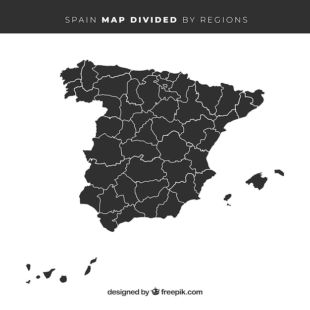 スペインの地図 無料のベクター