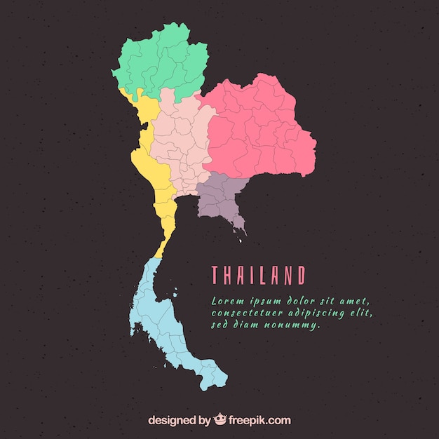 Map of thailand with provinces Vector | Free Download