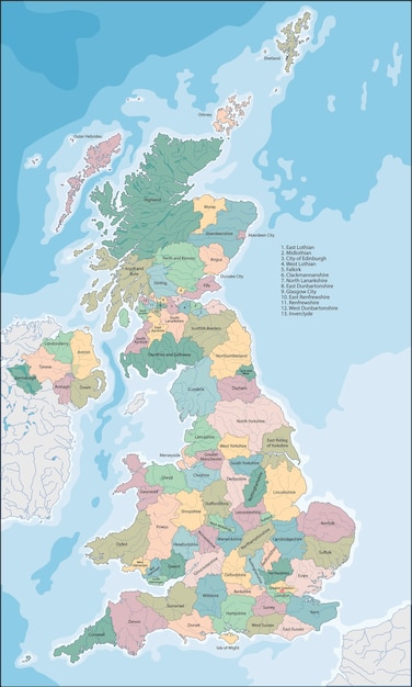 Premium Vector | Map of united kingdom