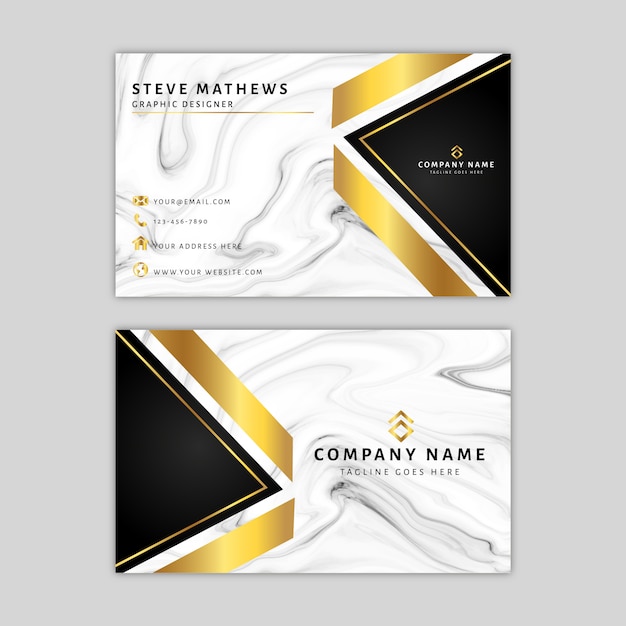 Premium Vector Marble Business Card Template 8948