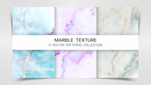 Marble premium set patterns collection template. Premium Vector