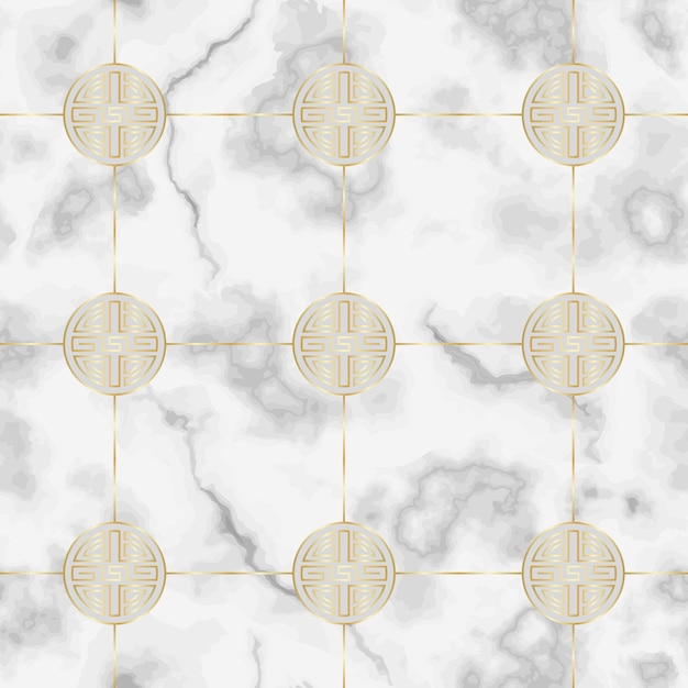 Premium Vector | Vector Marble Seamless Pattern With Golden Geometric