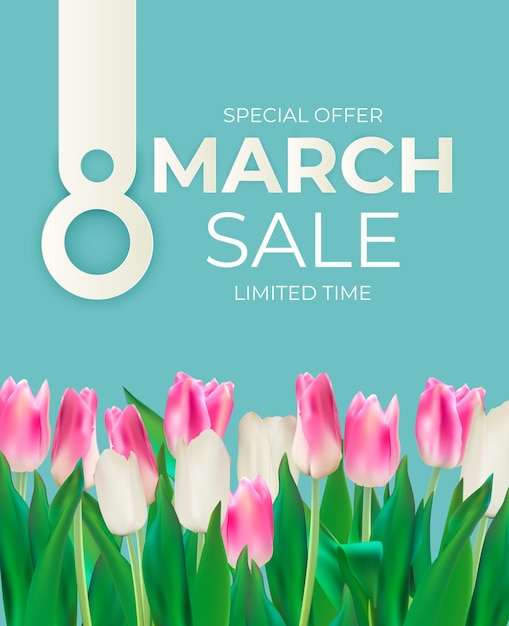 Premium Vector March Sale Banner Background