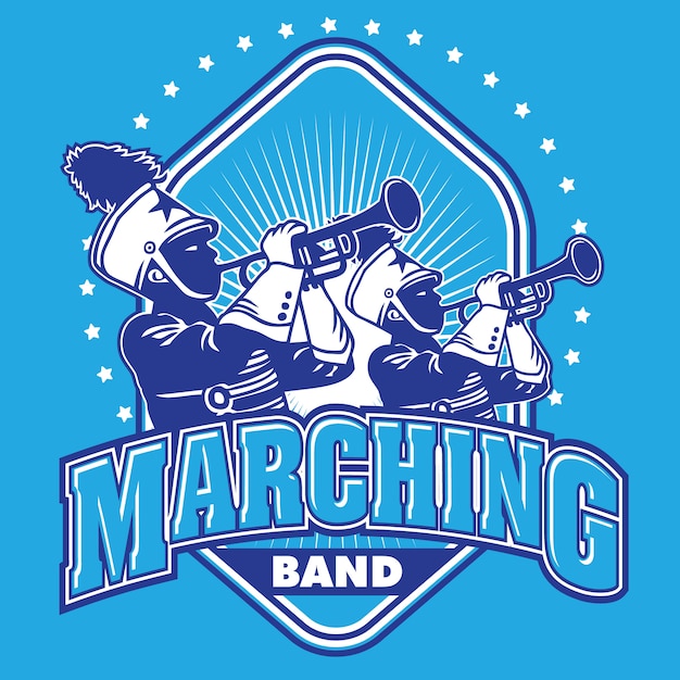 Premium Vector Marching band crest