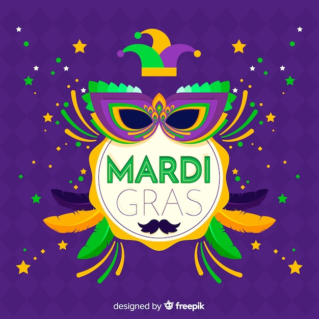 Free Vector | Mardi gras carnival background