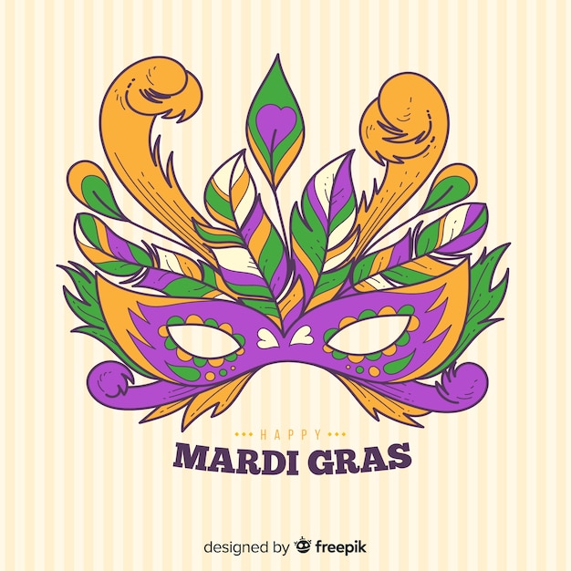 Mardi gras carnival background Free Vector