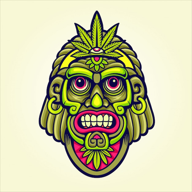 Premium Vector | Marijuana chief mascot