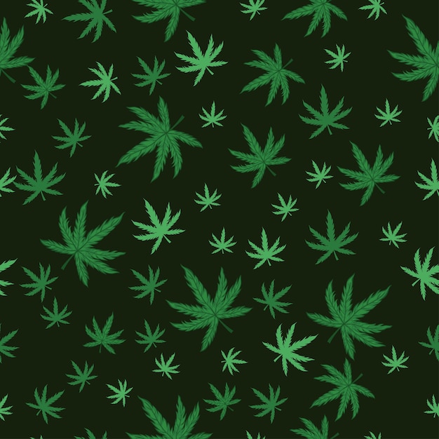 Premium Vector | Marijuana seamless pattern.